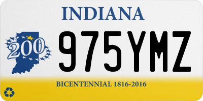IN license plate 975YMZ