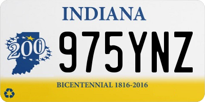 IN license plate 975YNZ