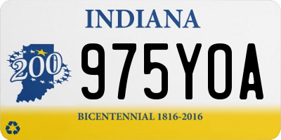 IN license plate 975YOA