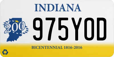 IN license plate 975YOD
