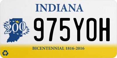 IN license plate 975YOH