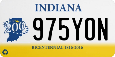 IN license plate 975YON