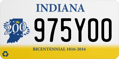 IN license plate 975YOO
