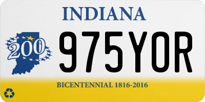 IN license plate 975YOR