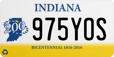 IN license plate 975YOS