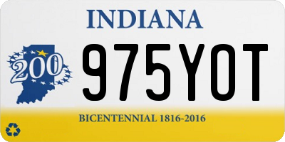 IN license plate 975YOT