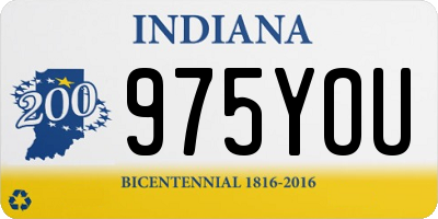 IN license plate 975YOU