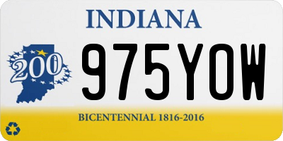 IN license plate 975YOW