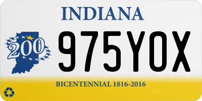 IN license plate 975YOX
