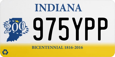 IN license plate 975YPP