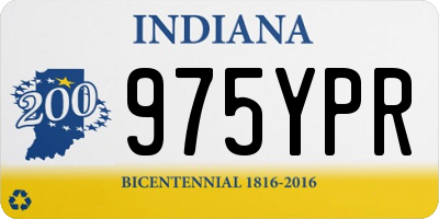 IN license plate 975YPR