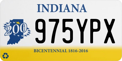 IN license plate 975YPX