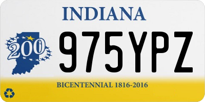 IN license plate 975YPZ