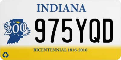IN license plate 975YQD