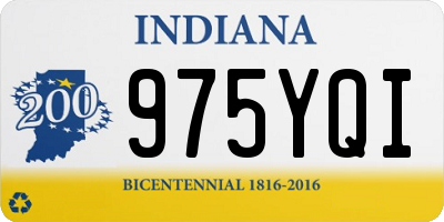 IN license plate 975YQI
