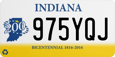 IN license plate 975YQJ