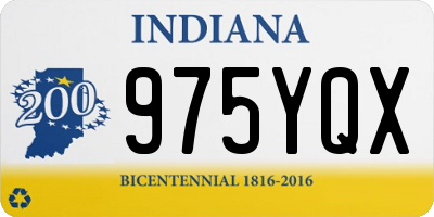 IN license plate 975YQX