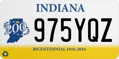 IN license plate 975YQZ