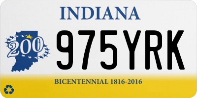 IN license plate 975YRK