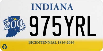 IN license plate 975YRL