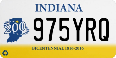 IN license plate 975YRQ