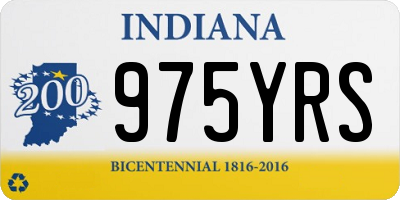 IN license plate 975YRS