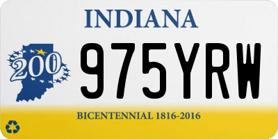 IN license plate 975YRW