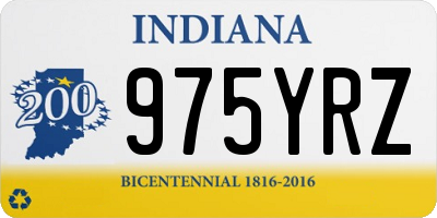 IN license plate 975YRZ