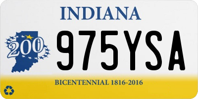 IN license plate 975YSA