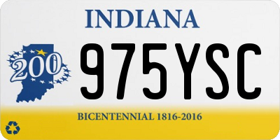 IN license plate 975YSC