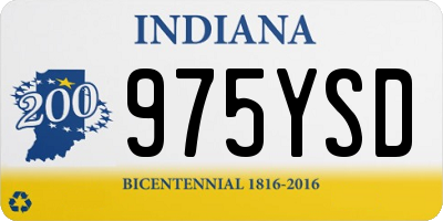 IN license plate 975YSD
