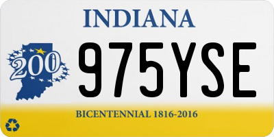 IN license plate 975YSE