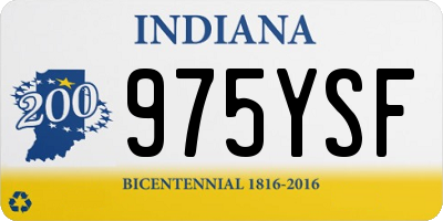 IN license plate 975YSF