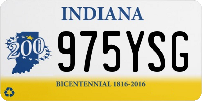 IN license plate 975YSG