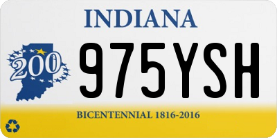 IN license plate 975YSH