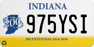 IN license plate 975YSI