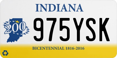 IN license plate 975YSK