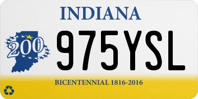 IN license plate 975YSL