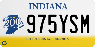 IN license plate 975YSM