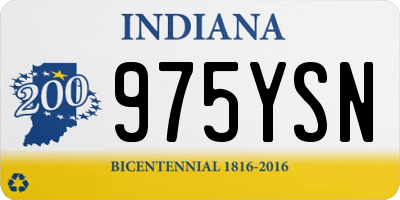 IN license plate 975YSN