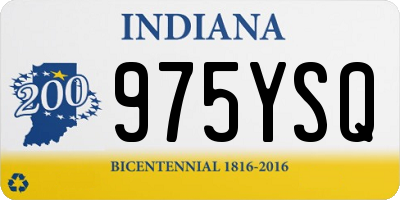 IN license plate 975YSQ