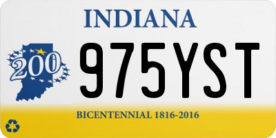 IN license plate 975YST