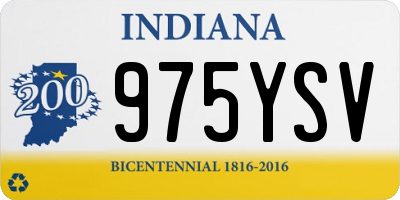 IN license plate 975YSV