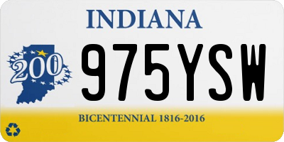 IN license plate 975YSW