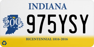 IN license plate 975YSY