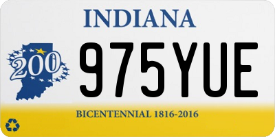 IN license plate 975YUE