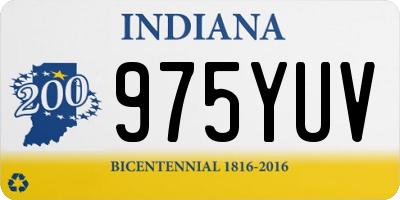 IN license plate 975YUV
