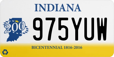 IN license plate 975YUW