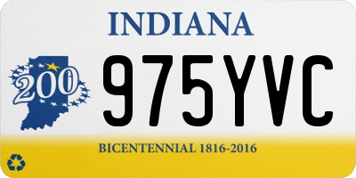 IN license plate 975YVC
