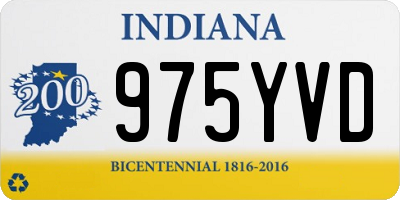 IN license plate 975YVD